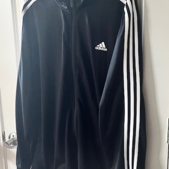 ADIDAS: MENS 'TRICOT' BLACK TRACK ZIP-UP JACKET-SIZE 2XL **FANTASTIC CONDITION** - Picture 4 of 4